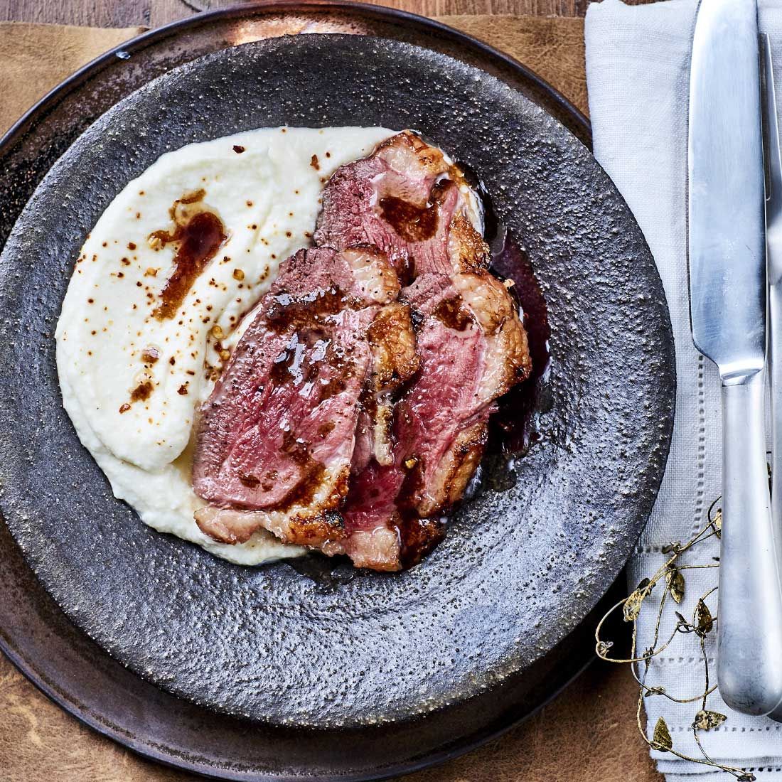 Magret de canard au balsamique truffé