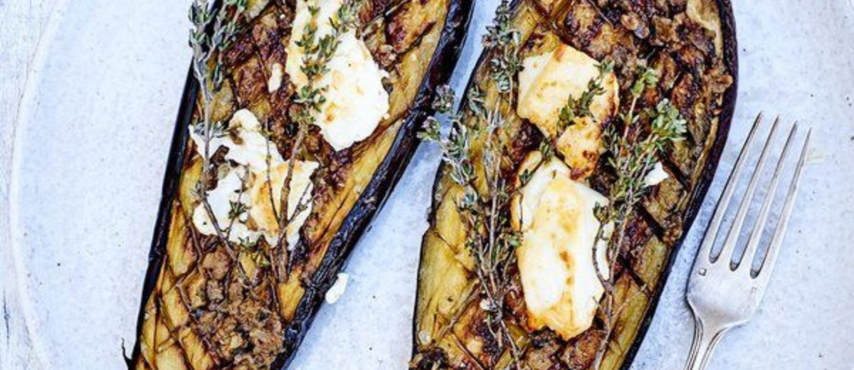 Aubergines marinées & feta