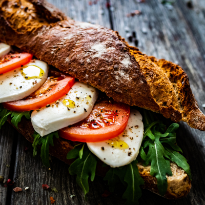 Baguette tomate mozzarella