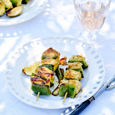 Brochettes de poulet au citron vert