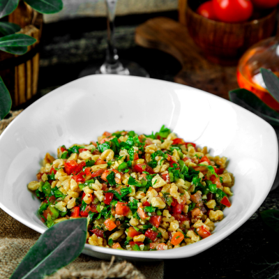 Salade de farro & légumes grillés au balsamique