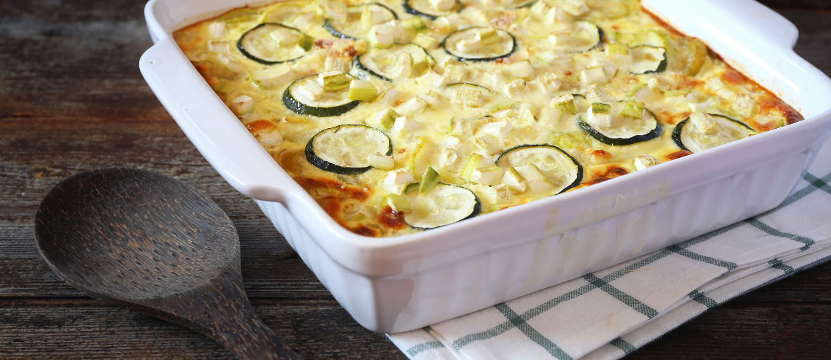 Gratin de courgettes & olivade au basilic