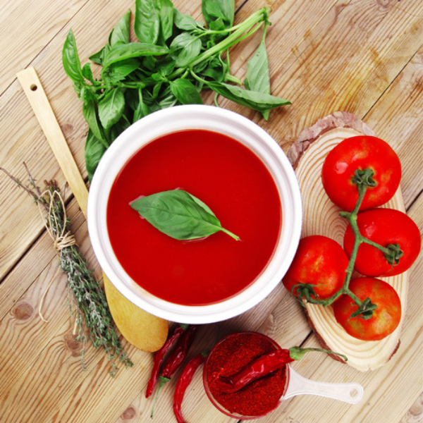 Gazpacho méditerranéen au ketchup