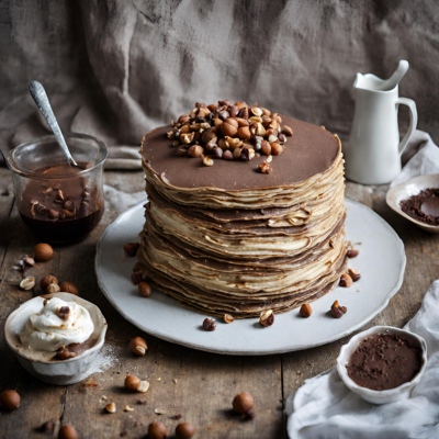 Mille-crêpe à la noisette