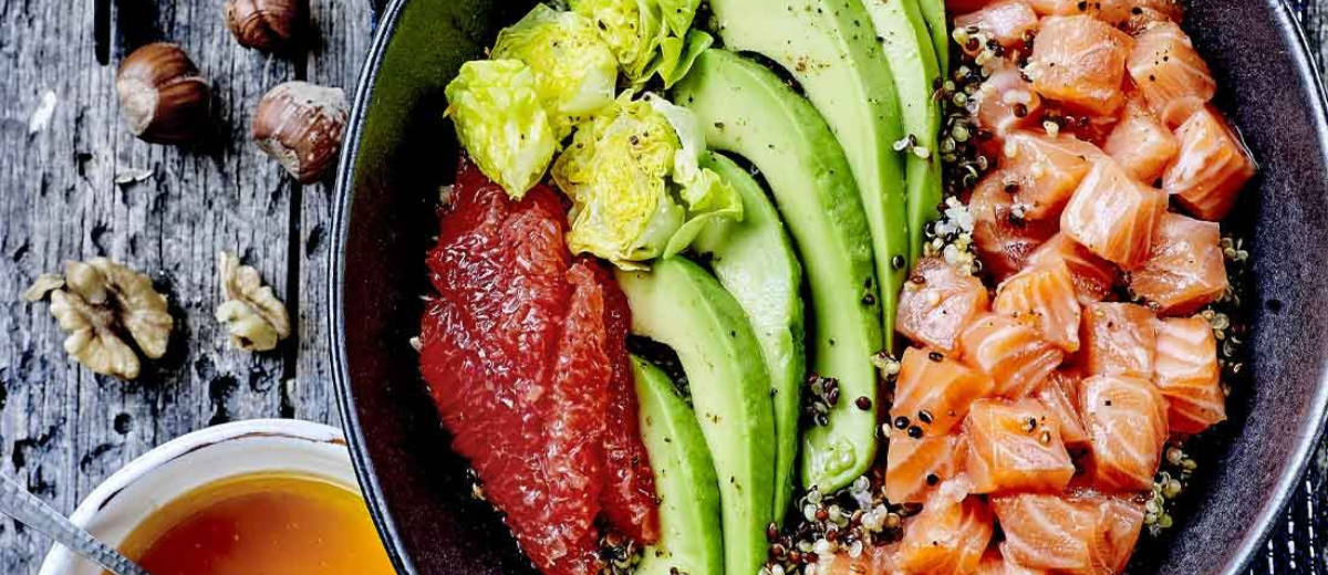 Poke Bowl saumon, avocat & pamplemousse