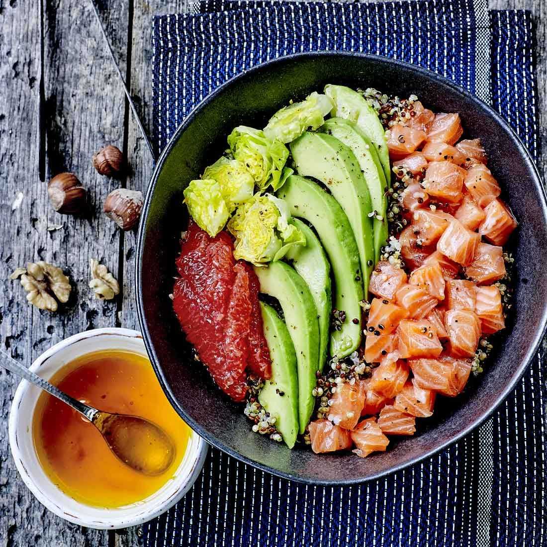 Poke Bowl saumon, avocat & pamplemousse