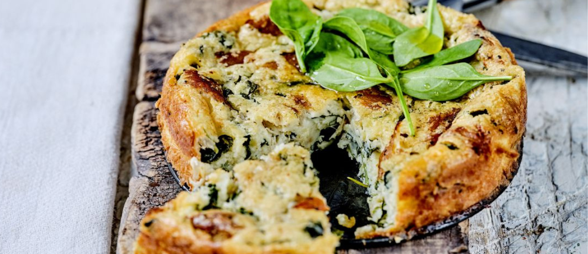 Quiche sans pâte au vert  